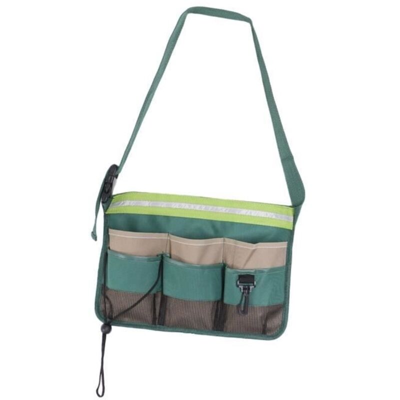 (vert)Sac de ceinture pour outils de jardinage - MAGIDEAL - Vert - 8 poches - Tissu 600D oxford - Mixte