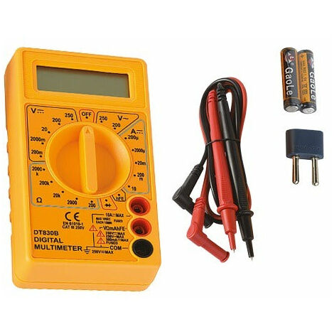 Vervollständigen Sie den Multimeter -Tester für digitale Taschen mit 2 Klemmen für die Messung