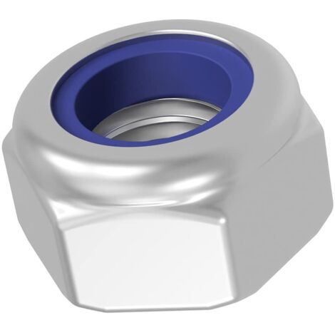 Verzinkte Stahl-Sicherungsmutter M10  25er-Packung  Sicherungsmuttern  Sechskant-Sicherungsmutter, ideal für Zimmerei, Bauwesen, Sanitärinstallationen und andere Anwendungen.