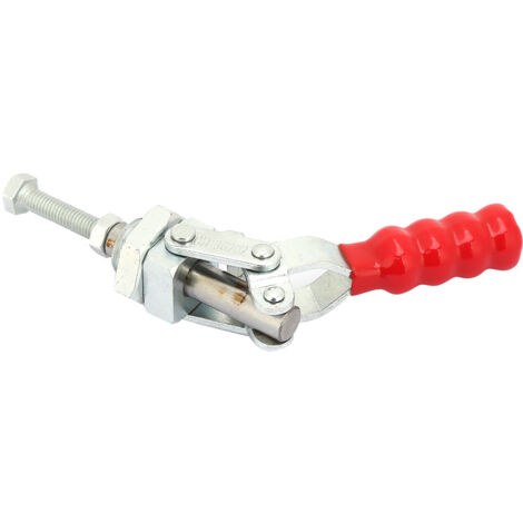 Verzinkter 10-mm-Kniehebelschraubstock, schnelles Spannen per Druck/Zug, 100 kg Spannkraft