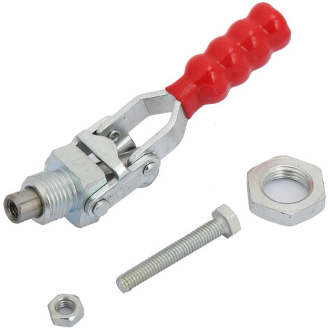 Verzinkter 10-mm-Kniehebelschraubstock, Schnellspannsystem (Ziehen/Schieben), Tragkraft 100 kg