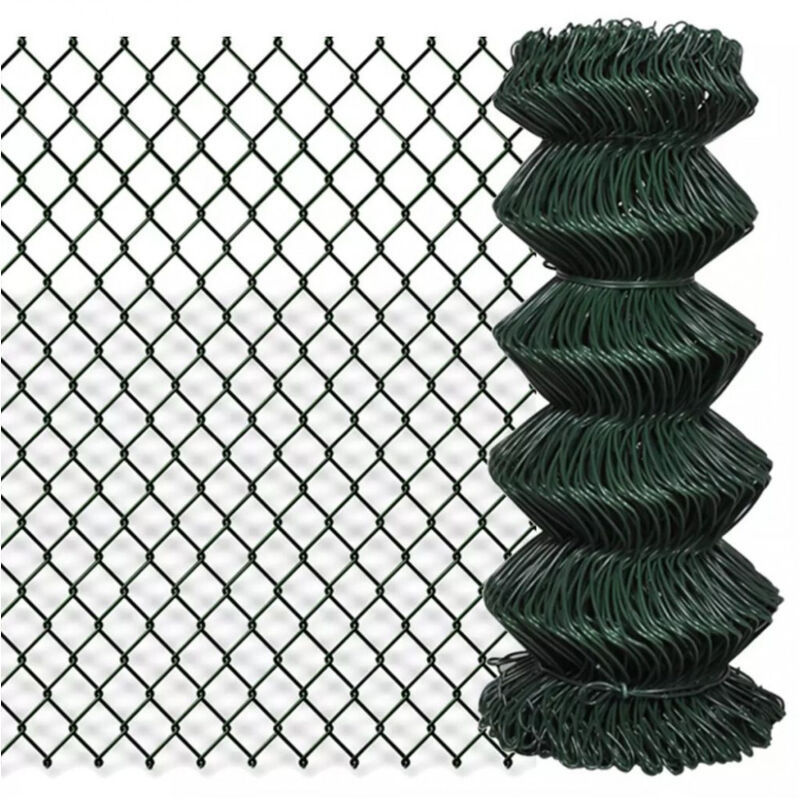 Vidaxl Maschendrahtzaun Stahl 0, 8x15 M Grün