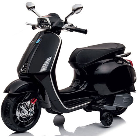 Vespa per bambini elettrica Piaggio nere con batteria 12