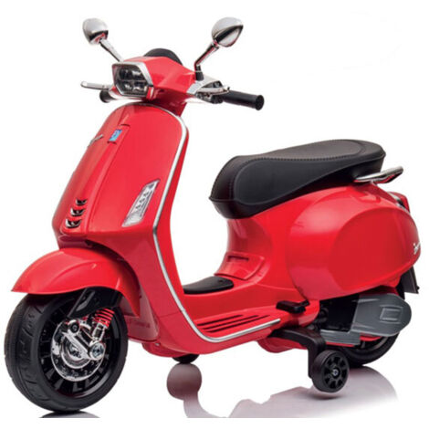 Vespa per bambini elettrica Piaggio rossa con batteria