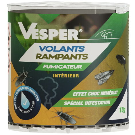 Vesper Fumigateur insecticide volants/rampants 10 g - Effet choc immédiat