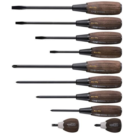 VESSEL - Set di 10 cacciaviti Wood-COMPO 3010PS