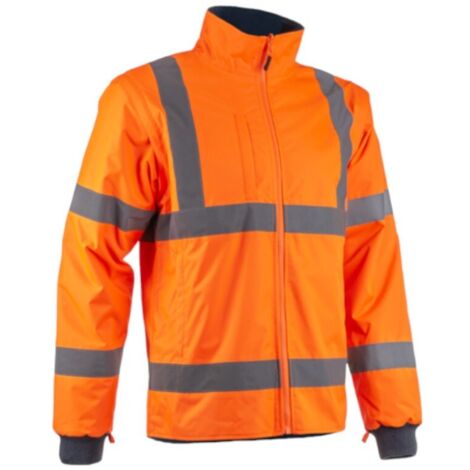 Veste 2/1 hv 100% polyesther - Couleur : orange / marinee - Taille : S - COVERGUARD