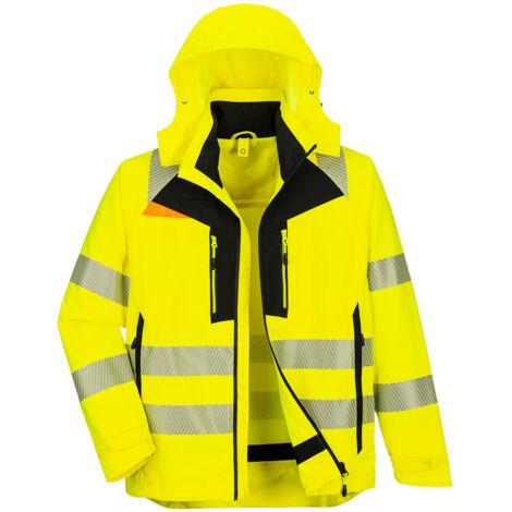 Veste 4 En 1 Dx4 Hi-vis - M - Jaune/noir - Portwest