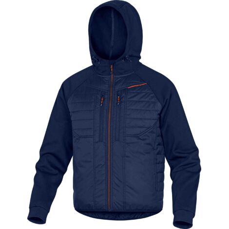 Veste à capuche Homme Bleu marine/Orange, Coupe-vent taille XXL, MOOVE ( Prix pour 1 )