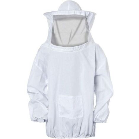 Veste Apiculteur Professionnelle,Costume de Protection Veste d’anti-abeilles avec Chapeau et Voile pour Apiculteurs,Équipement Apicole Professionnel avec Fermeture éclair pour Jardin et Ranch