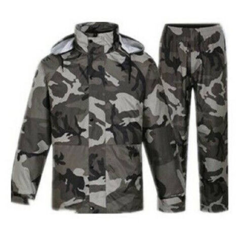 Veste Cape Pantalon Camouflage Imperméable Pvc Capuche Imperméable