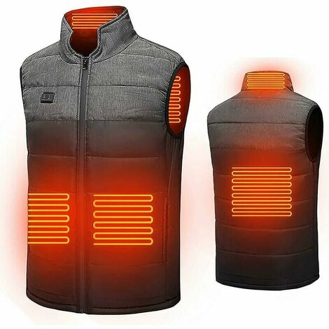 Veste chauffante chauffante électrique gilet gilet chaud veste d'hiver pour les activités de plein air-