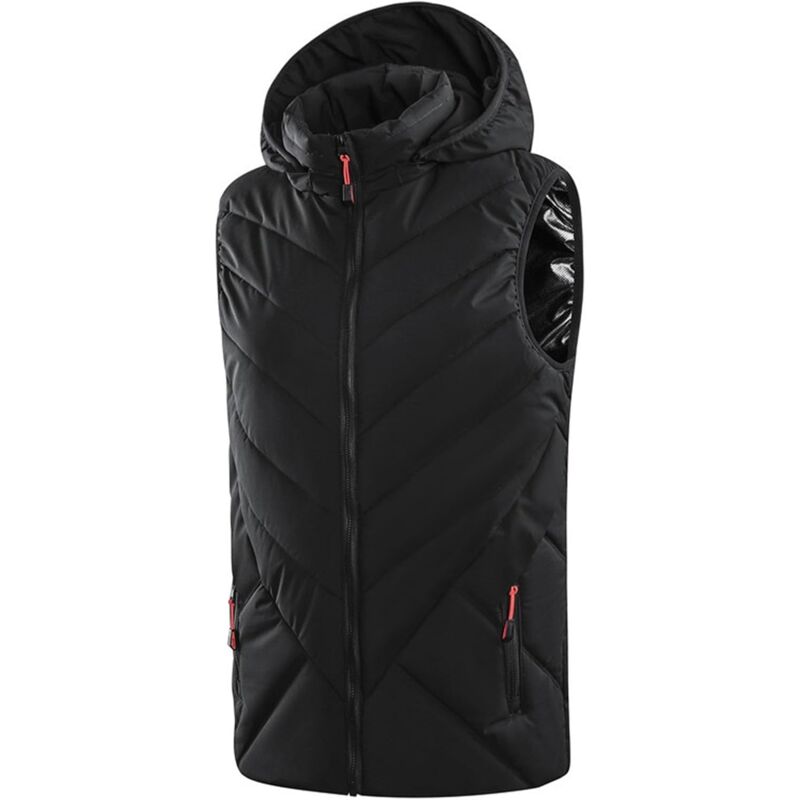 Veste Chauffante Électrique Femme Manteau avec Capuche pour l'hiver Veste Chauffant usb Vêtements 11 Zones Chauffé pour L'extérieur Le Camping Ski