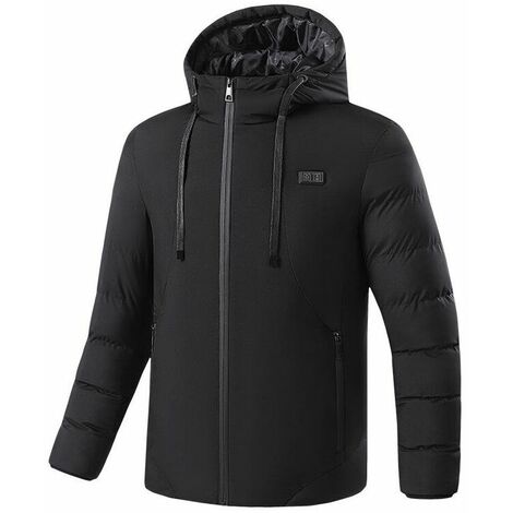 Veste chauffante en coton Veste chauffante à onze zones Veste chauffante électrique en fibre de carbone USB [XXL]