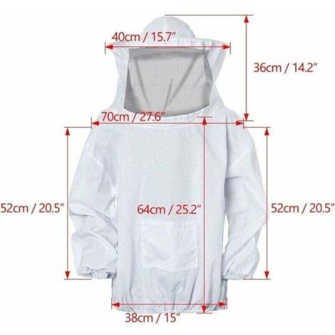 Veste d'apiculteur, Bee Guard professionnel, Chapeau d'apiculteur avec voile amovible, Costume d'abeille zippé pour apiculteurs