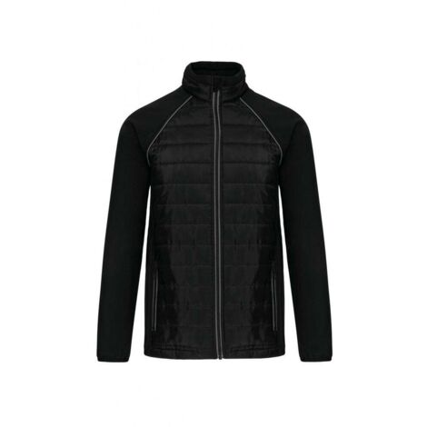 Veste DayToDay bi-matière unisexe WK. Designed To Work Noir / Argent L
