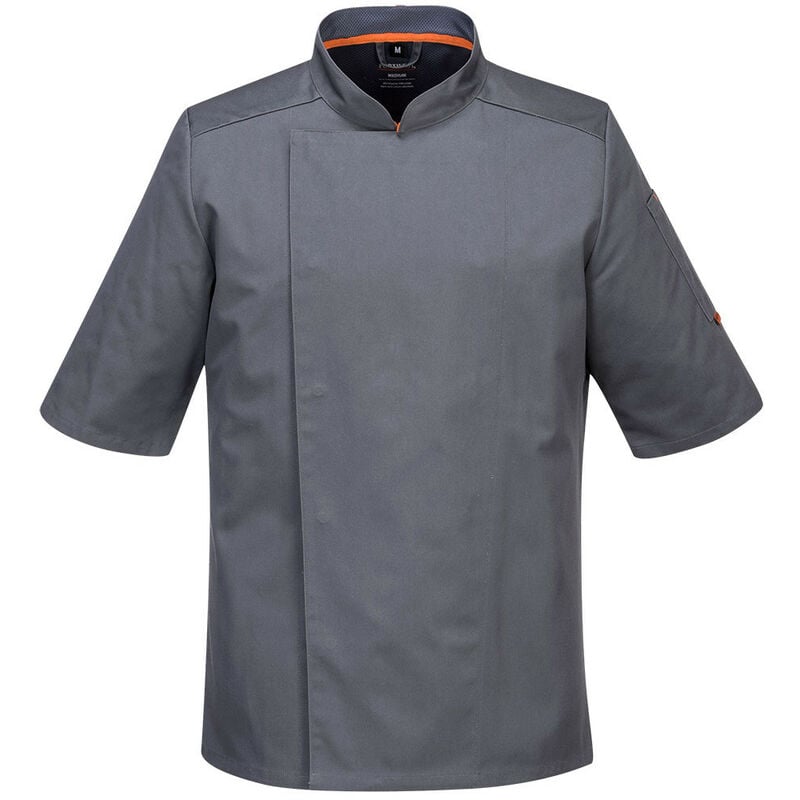 Veste de cuisinier Maille Pro s/s couleur : Gris Ardoise taille s Portwest