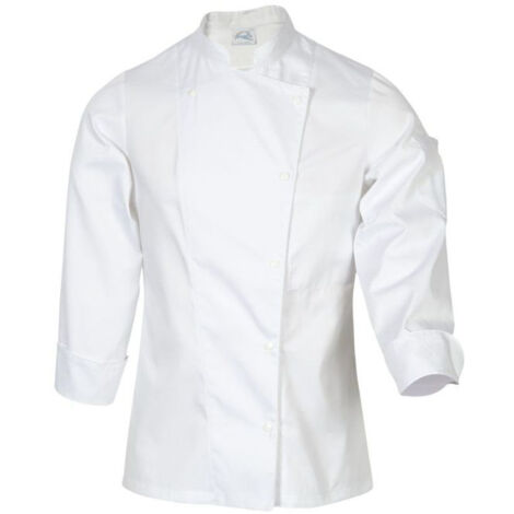 Veste de cuisine femme manches longues Robur Manille Blanc XL.