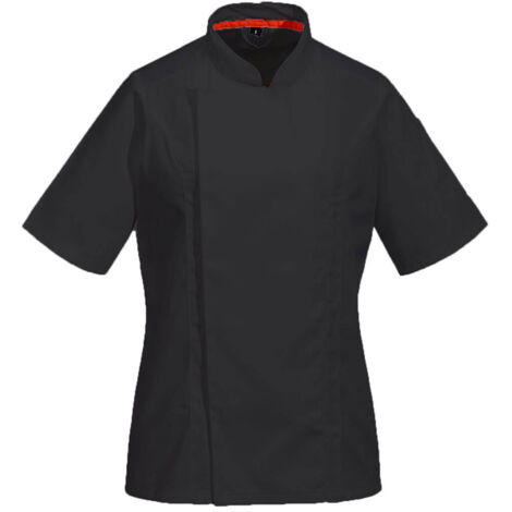 Veste De Cuisine Maille Pro Manches Courtes - Taille L - Noir - Portwest