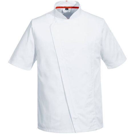 Veste De Cuisine Maille Pro Manches Courtes - Taille Xl - Blanc - Portwest