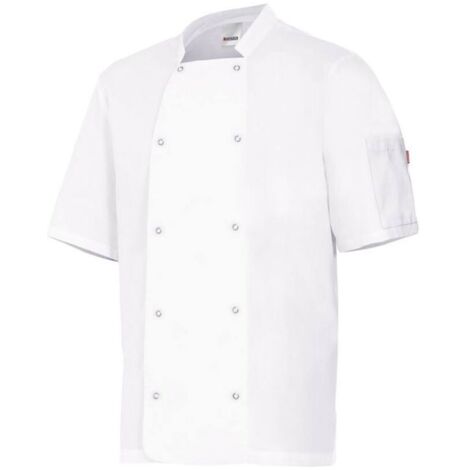 Veste de cuisine manches courtes avec boutons pression VELILLA Blanc 64.