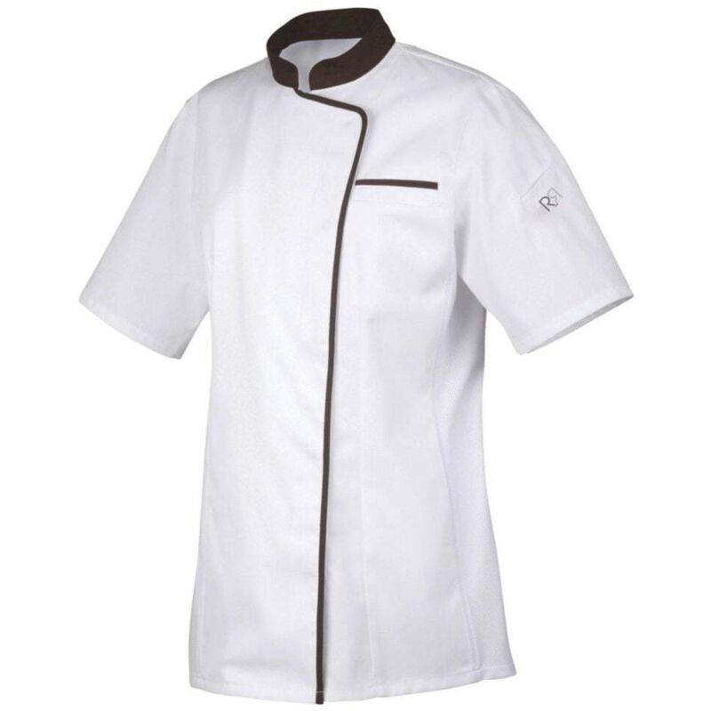 Veste Cuisine manches courtes Femme Robur expressionmc Blanc / Noir xxl Veste Cuisine manches courtes Femme Robur expressionmc Blanc / Noir xxl