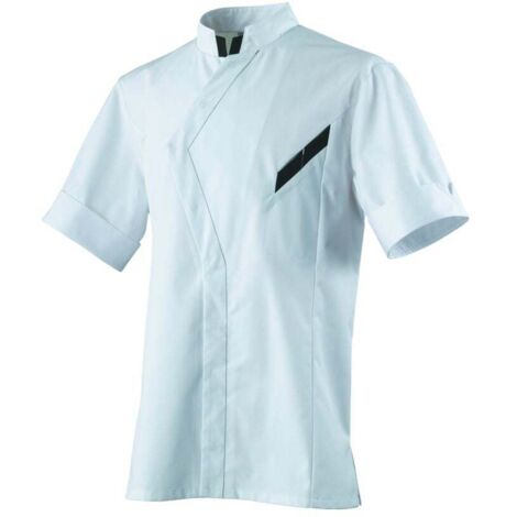 Veste de cuisine mixte manches courtes Robur Versant respirante Blanc L.