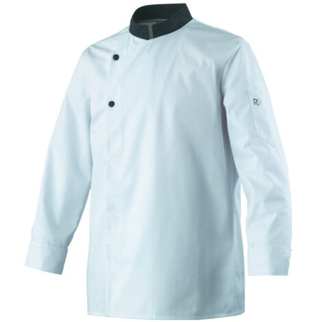 Veste de cuisine mixte manches longues Robur Académie Blanc / Gris XL
