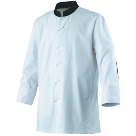 Veste de cuisine mixte manches longues Robur Adagio séchage rapide Blanc S.