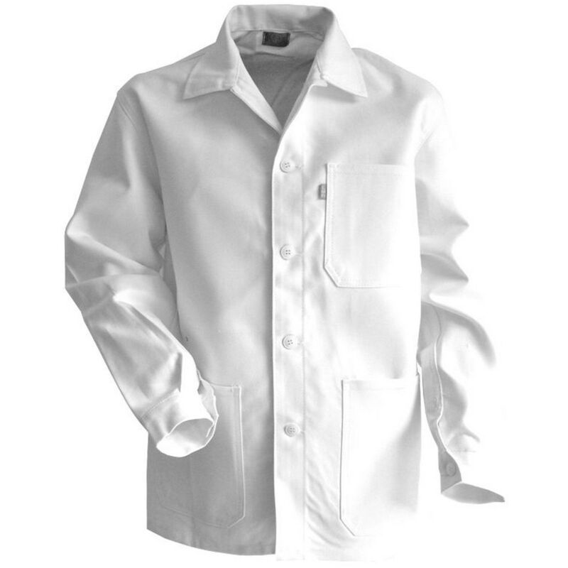 Veste de peintre rouleau coton sergé blanche T.2=S LMA lebeurre - 200244-T2