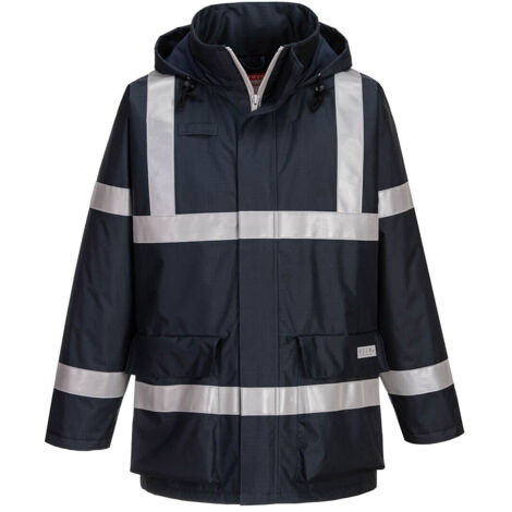 Veste de pluie FR anti-statique Bizflame  couleur : Marine taille L - PORTWEST