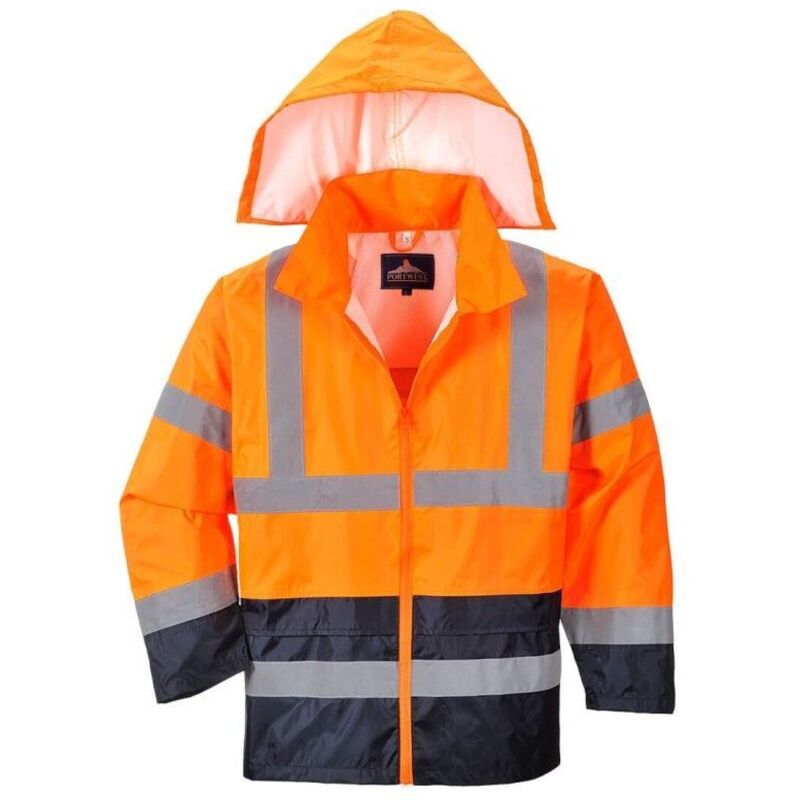 Veste De Pluie Hi-vis Bicolore Couleur : Orange/marine Taille S - Portwest