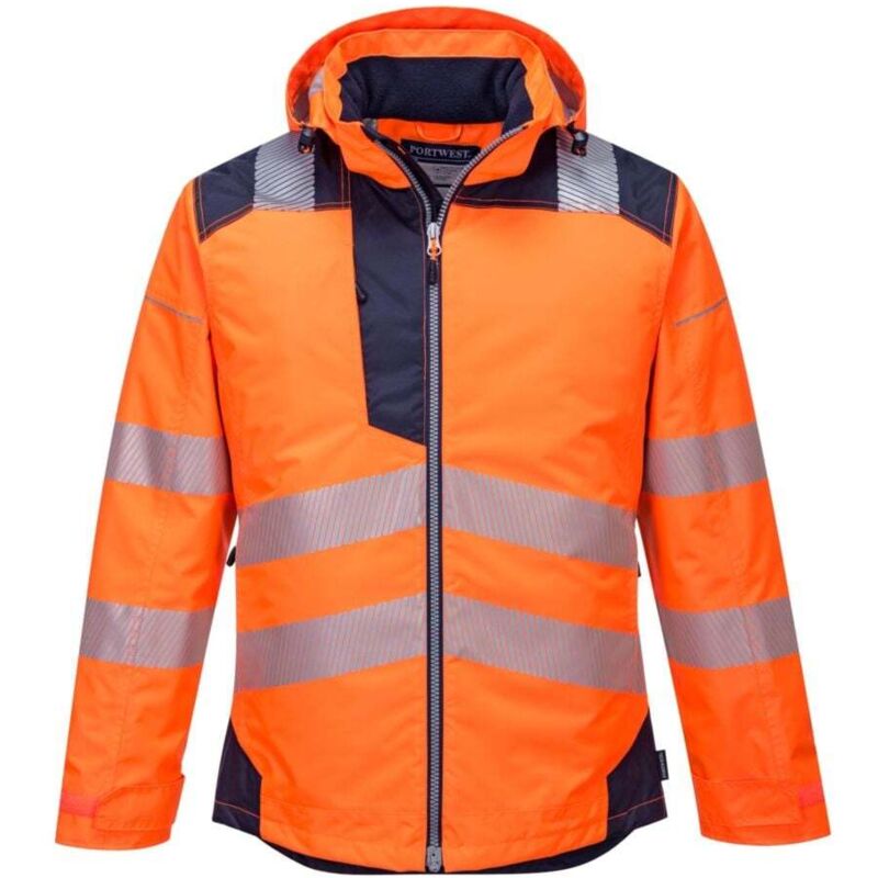 Portwest - Veste de pluie haute visibilité vision Orange / Noir xl