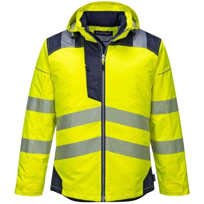 Portwest - Veste de pluie haute visibilité vision Jaune / Noir l