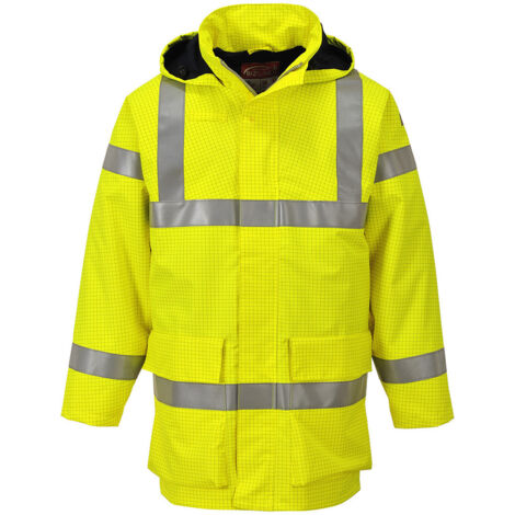 Veste de pluie hi-vis multi lite Bizflame couleur : Jaune taille M - PORTWEST