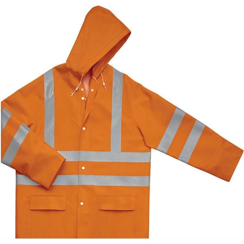 Veste de pluie haute visibilité imperméable orange Delta Plus 900VESHVOR xl