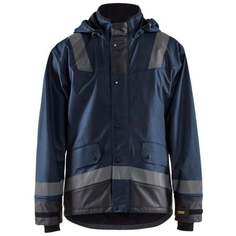 Veste de pluie étanche Blaklader bandes reflechissantes Marine / Noir 4XL