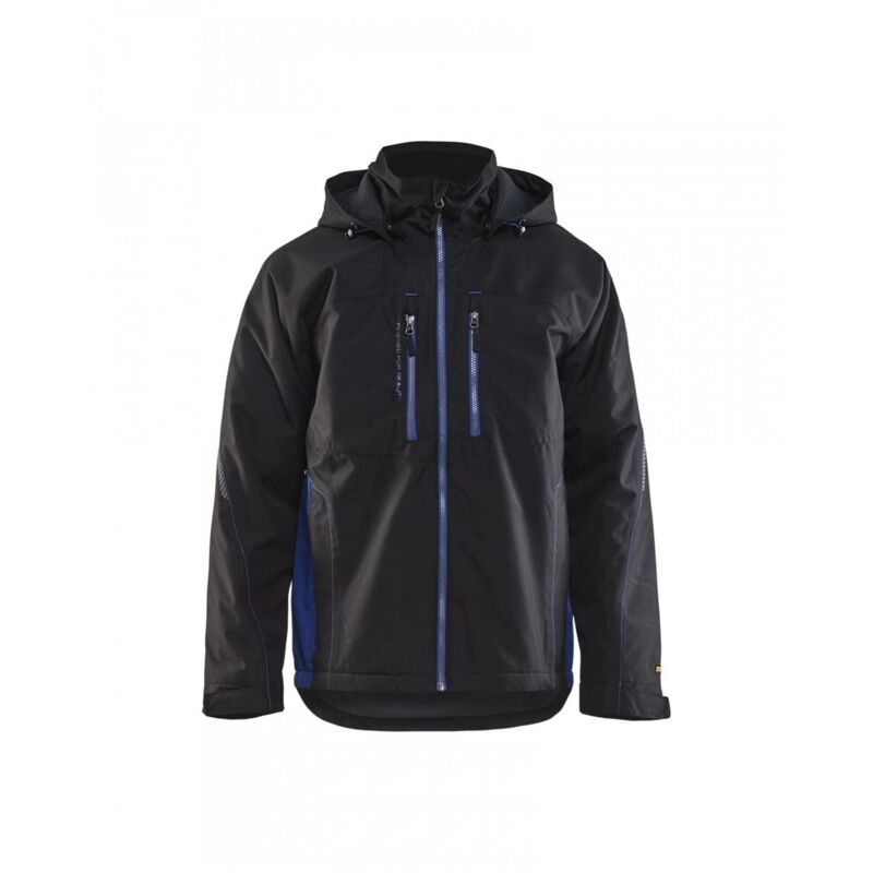 Veste imperméable hiver Blaklader Technique doublée Noir / Bleu Royal l