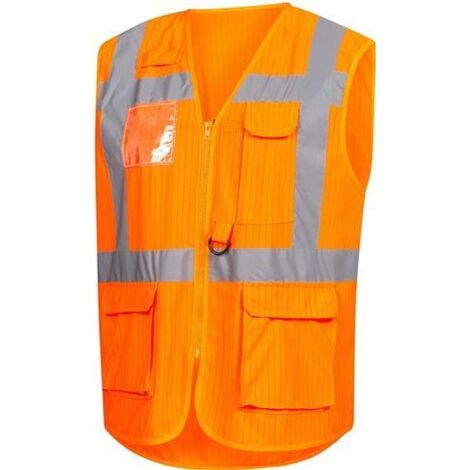 Veste de signalisation 7118 Gr.M neon orange EN ISO 13688/EN ISO 20471/EN 1149