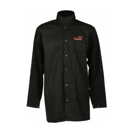 Veste de soudage coton et manches en croûte de cuir, taille M, LINCOLN