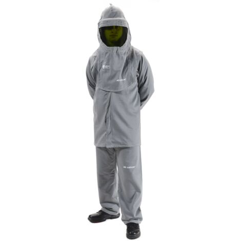 veste de soudeur à capuche 1 % antistatique, 12 % nylon, 87 % coton Unisexe Penta, Grise, XL ( Prix pour 1 )