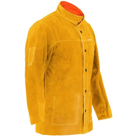Stamos Veste De Soudeur Cuir Vêtement Soudure Protection Taille L