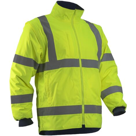 Veste de travail 2 en 1 haute visibilité KAZAN - Jaune Fluo S - 40/42
