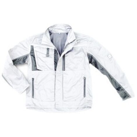 Veste de travail Champ, Taille L, blanc/gris
