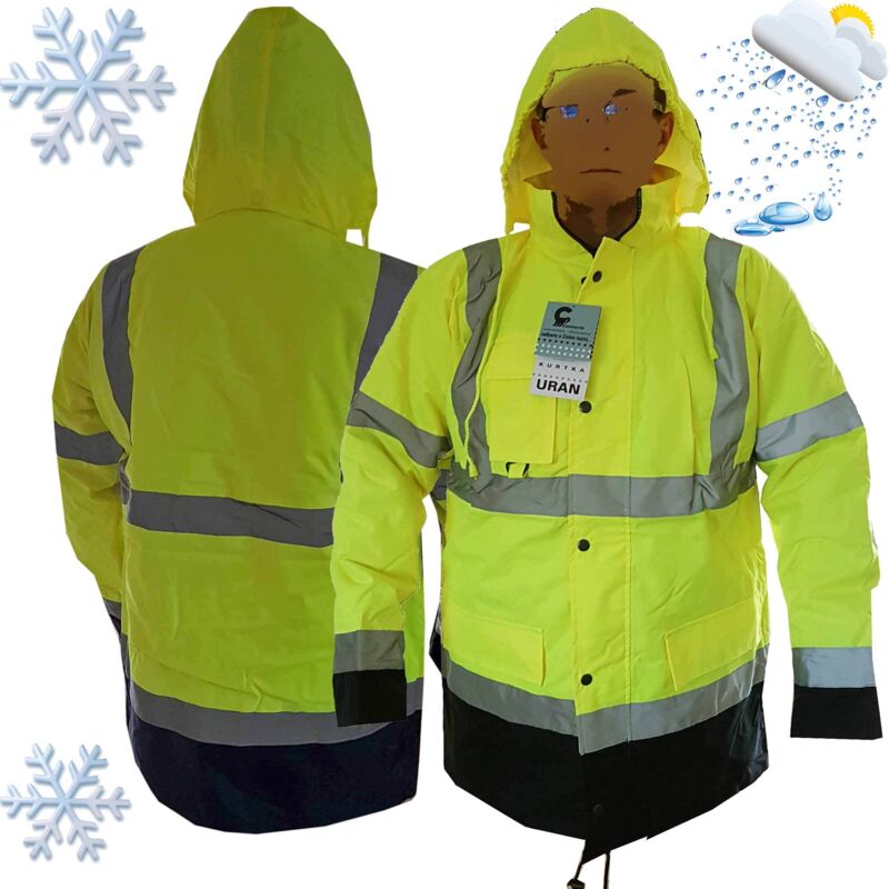 Veste de travail de sécurité d'hiver haute visibilité Uran Y XL