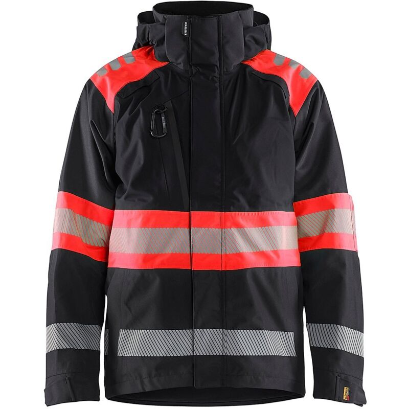 Veste de travail de travail hardshell haute visibilité 4420 - Noir/Rouge fluo XXL