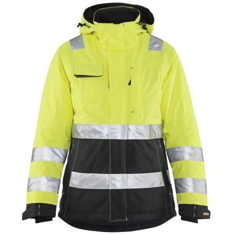 Veste de travail doublée haute visibilité femme 4872 - Jaune fluo/Noir S