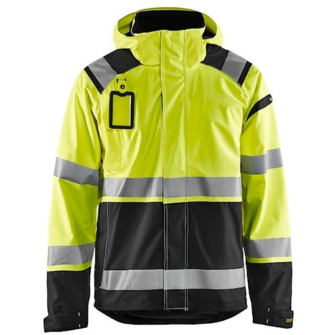 Veste de travail hardshell stretch 2D haute visibilité 4987 - Jaune fluo/Noir S