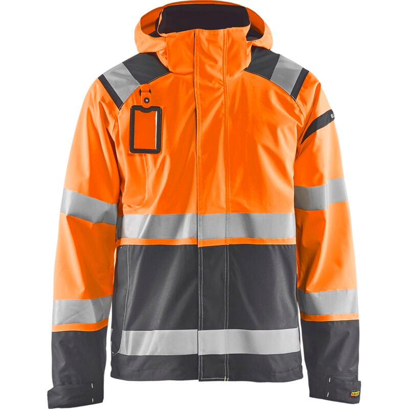 Chaqueta de trabajo hardshell stretch 2D de alta visibilidad 4987 - Naranja fluorescente/Gris antracita XXXL