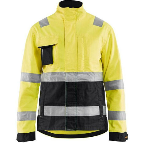 Veste de travail haute visibilité femme Blaklader Classe 2 Jaune / Noir 3XL